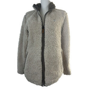 Southern Shirt Sherpa Cream Colored‎ Extra Small XS Zip Up Jacket